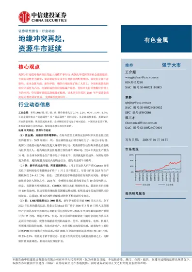 地缘冲突再起,资源牛市延续封面