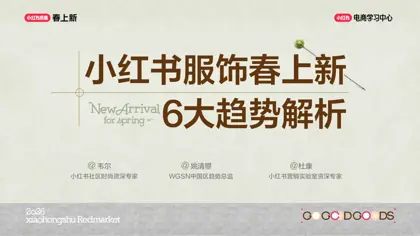 春上新 小红书市集 小红书电商学习中心 小红书服饰春上新 6大趋势解析封面