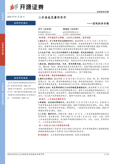二手房成交量价齐升——宏观经济专题封面