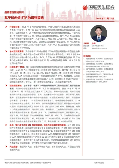 指数增强策略系列：基于科创债ETF 的增强策略封面