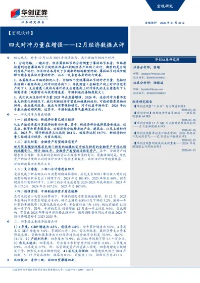 四大对冲力量在增强——12月经济数据点评封面