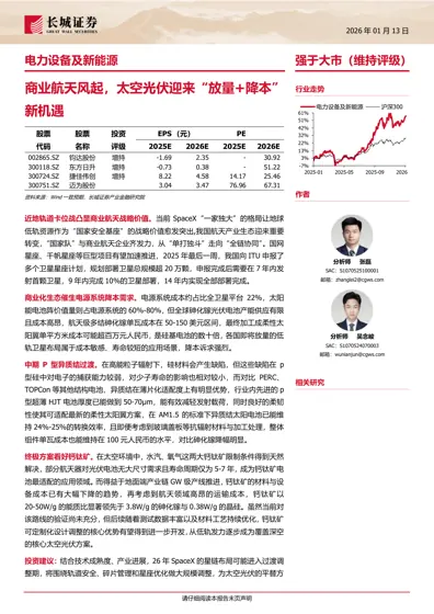 商业航天风起，太空光伏迎来“放量+降本”新机遇封面