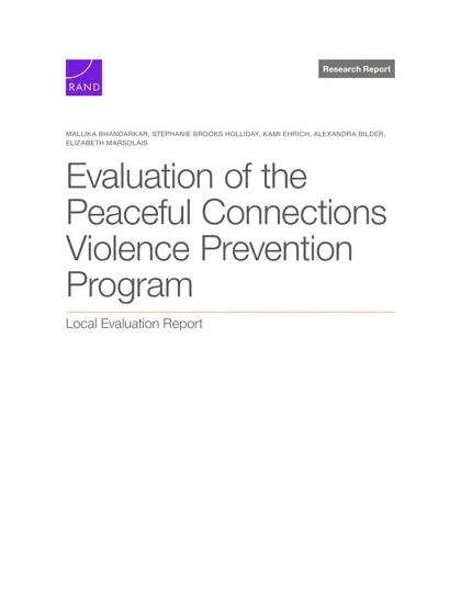 Evaluation of the Peaceful Connections Violence Prevention Program封面