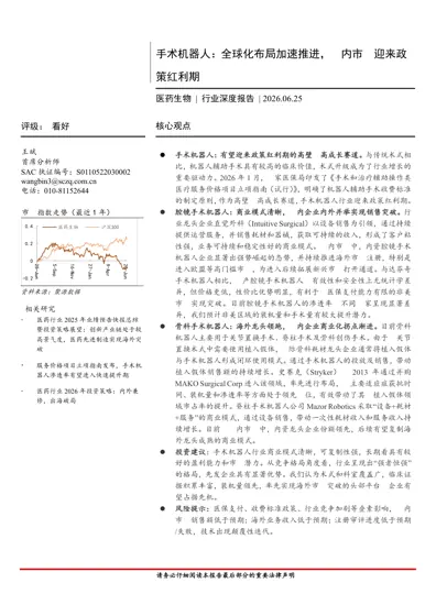 手术机器人：全球化布局加速推进，国内市场迎来政策红利期封面