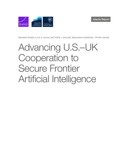Advancing U.S.–UK Cooperation to Secure Frontier Artificial Intelligence封面