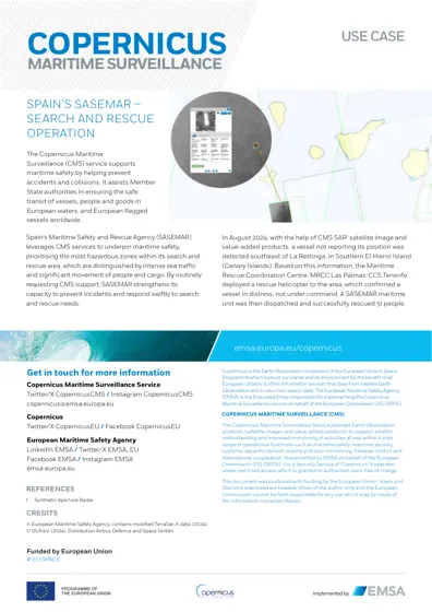 Copernicus Maritime Surveillance Use Case: Spain's SASEMAR Search and Rescue Operation封面
