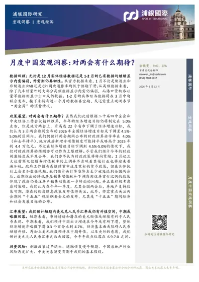 月度中国宏观洞察:对两会有什么期待?封面