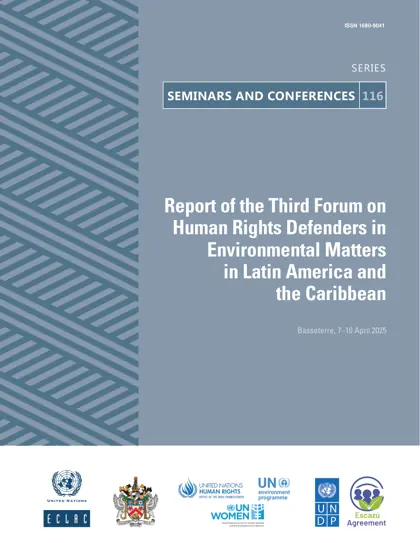 Report of the Third Forum on Human Rights Defenders in Environmental Matters in Latin America and the Caribbean封面