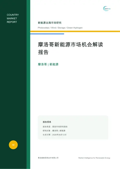 摩洛哥新能源市场机会解读报告封面