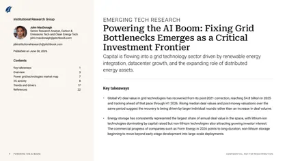 Powering the AI Boom: Fixing Grid Bottlenecks Emerges as a Critical Investment Frontier封面