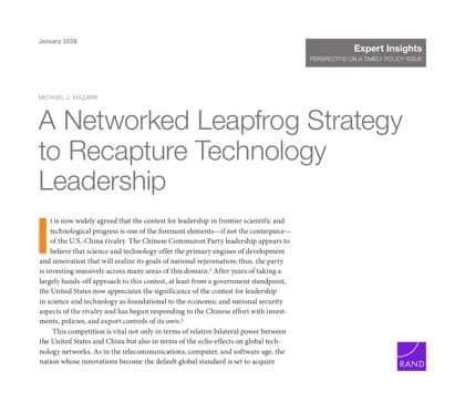 A Networked Leapfrog Strategy to Recapture Technology Leadership封面