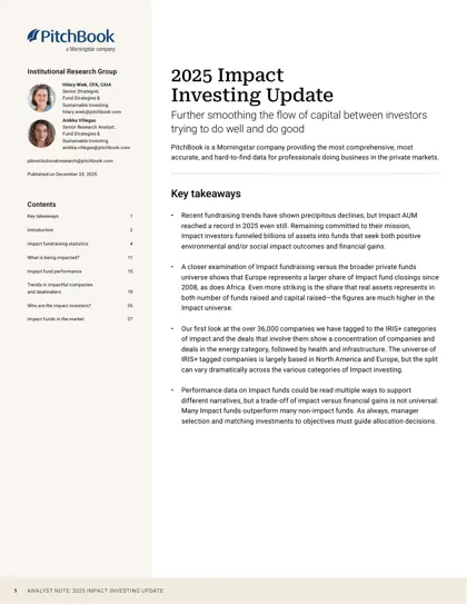 2025 Impact Investing Update封面