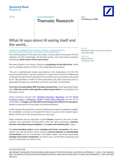 The Great Rebalancing: An Analysis of AI's Disruptive Impact on Global Sectors封面