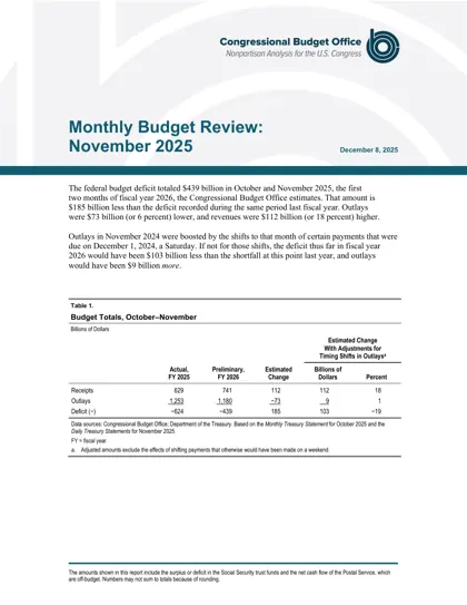 Monthly Budget Review: November 2025封面