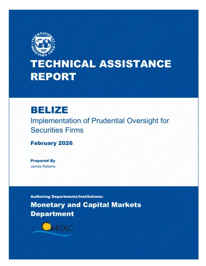 BELIZE: Implementation of Prudential Oversight for Securities Firms封面