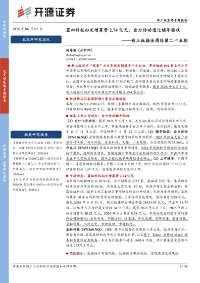 蓝耘科技拟定增募资2.74亿元，金力传动通过辅导验收——新三板掘金周报第二十五期封面