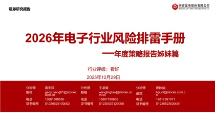 2026年电子行业风险排雷手册封面
