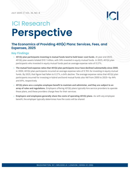 The Economics of Providing 401(k) Plans: Services, Fees, and Expenses, 2025封面