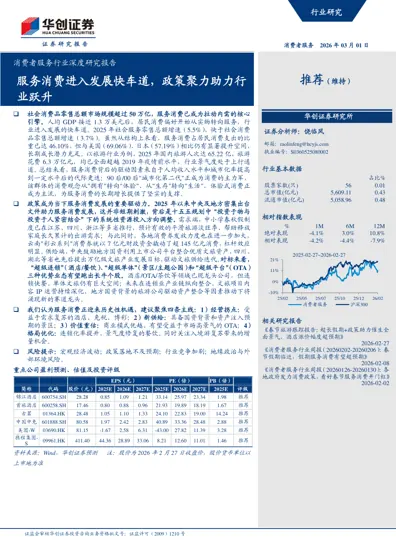 服务消费进入发展快车道,政策聚力助力行业跃升封面