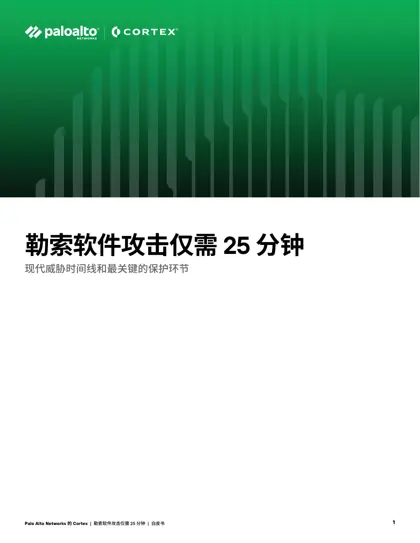 勒索软件攻击仅需25分钟封面