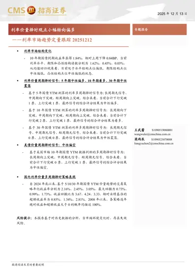 利率市场趋势定量跟踪20251212封面