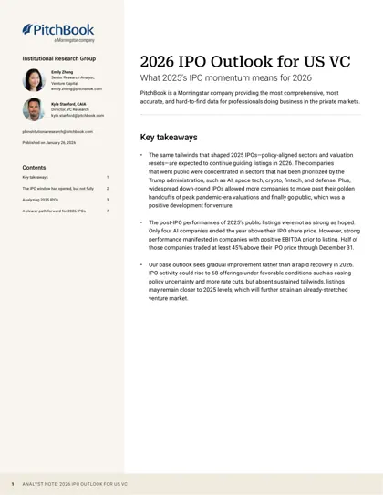 2026 IPO Outlook for US VC封面