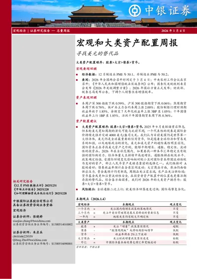 宏观和大类资产配置周报封面