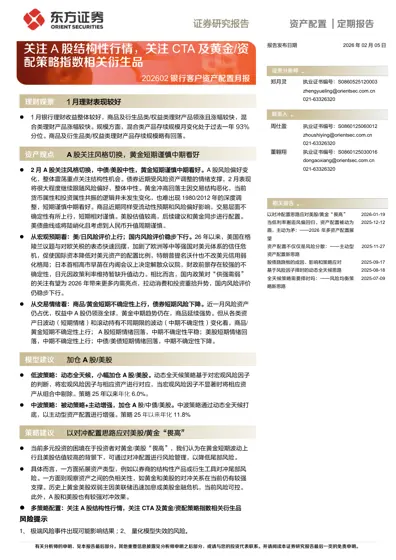 关注A股结构性行情，关注CTA及黄金/资配策略指数相关衍生品封面