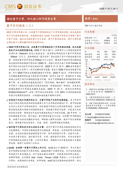 掘金量子计算，四大核心环节投资全景封面