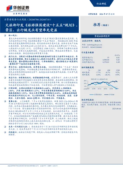 消费者服务行业周报(20260706-20260710)封面