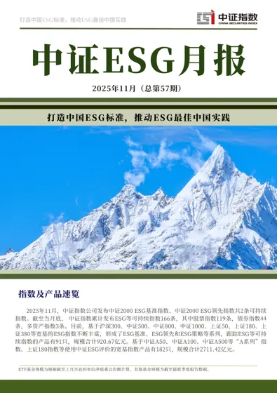 中证ESG月报封面