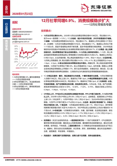 12月社零报告专题封面
