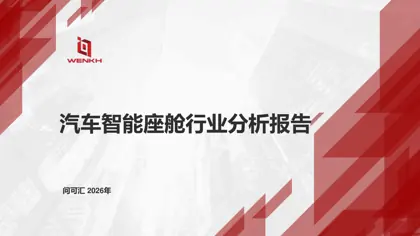 汽车智能座舱行业分析报告封面