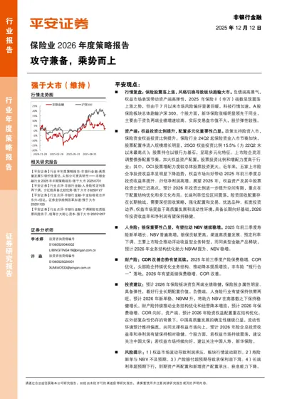 保险业2026年度策略报告 攻守兼备,乘势而上封面