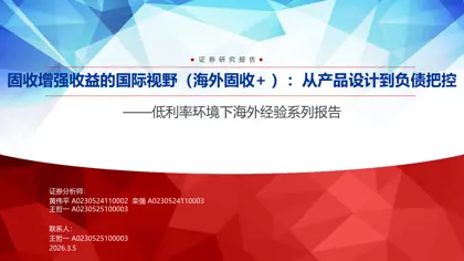 固收增强收益的国际视野（海外固收+）：从产品设计到负债把控——低利率环境下海外经验系列报告封面