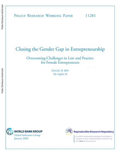 Closing the Gender Gap in Entrepreneurship: Overcoming Challenges in Law and Practice for Female Entrepreneurs封面