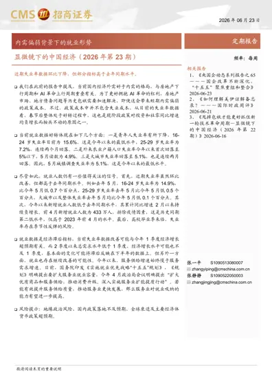 显微镜下的中国经济(2026年第23期)封面