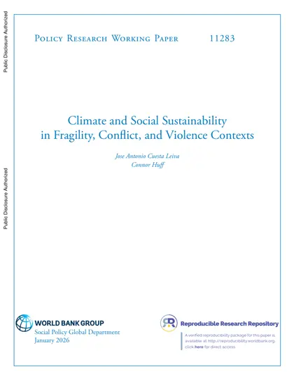 Climate and Social Sustainability in Fragility, Conflict, and Violence Contexts封面