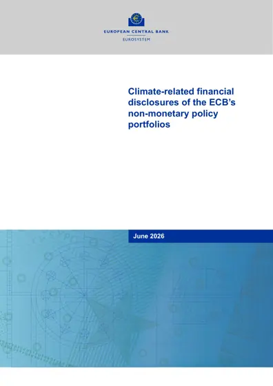Climate-related financial disclosures of the ECB’s non-monetary policy portfolios封面
