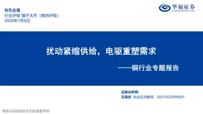 扰动紧缩供给，电驱重塑需求——铜行业专题报告封面