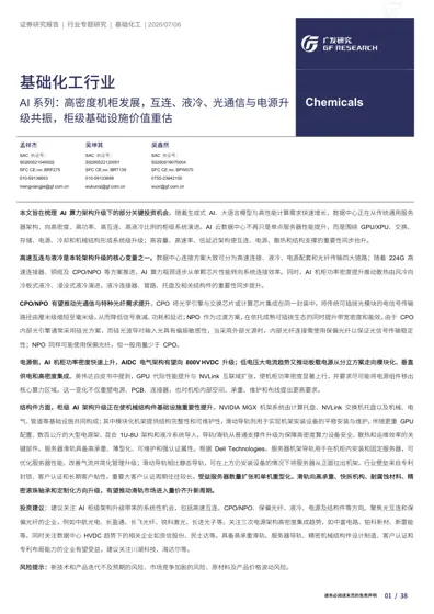 AI 系列：高密度机柜发展，互连、液冷、光通信与电源升级共振，柜级基础设施价值重估封面