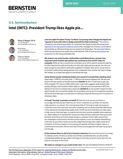 Intel (INTC): President Trump likes Apple pie...封面