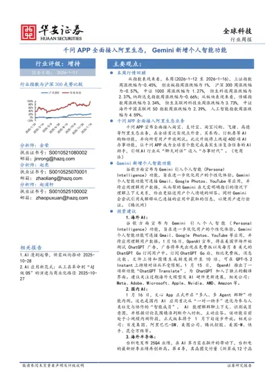 千问APP 全面接入阿里生态, Gemini 新增个人智能功能封面
