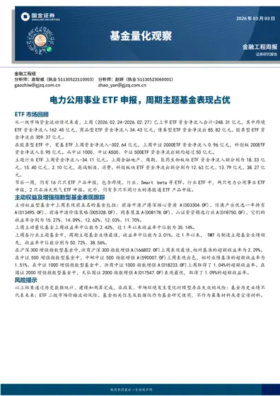 金融工程周报封面
