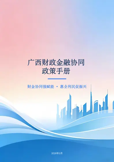 广西财政金融协同政策手册封面