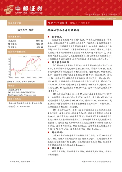 房地产行业周报：核心城市二手房价格好转封面