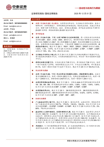 流动性与机构行为跟踪封面