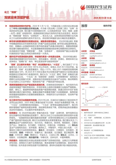 化工“双碳”:双碳迎来顶层护航封面