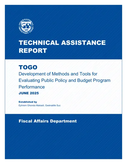 Development of Methods and Tools for Evaluating Public Policy and Budget Program Performance封面