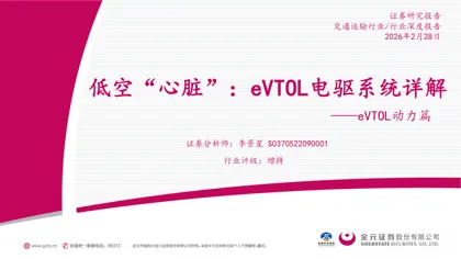 低空“心脏”：eVTOL电驱系统详解——eVTOL动力篇封面